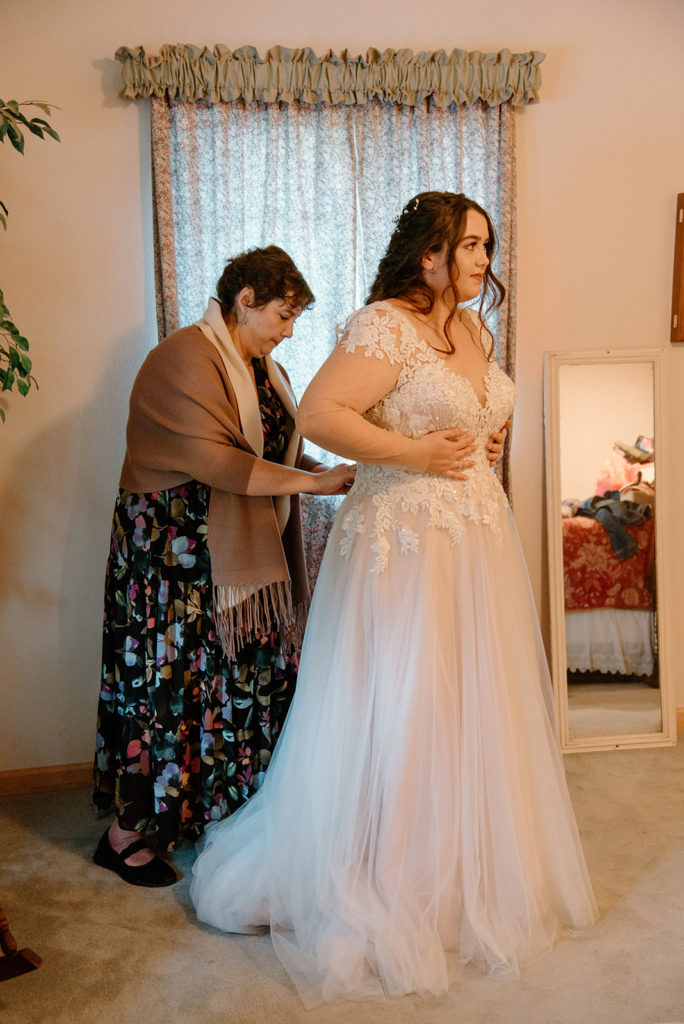 Sydney Jai Photography - bride getting ready, wedding dress photo, lace wedding dress, lace bridal gown