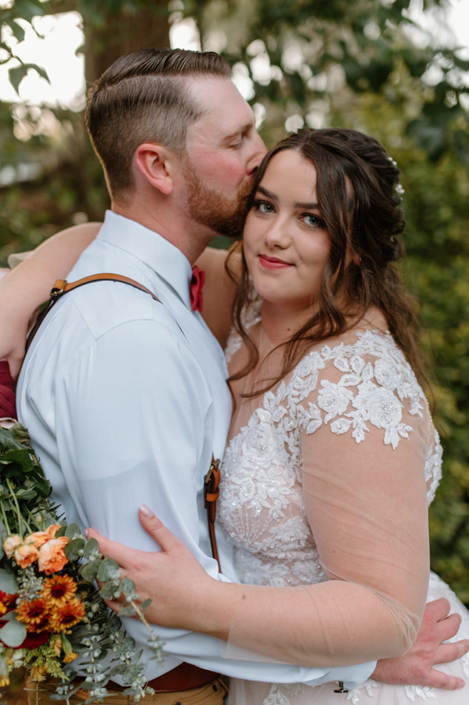 Sydney Jai Photography - bride and groom photos, groom kissing brides head