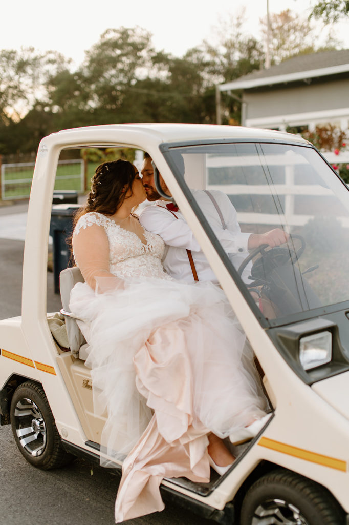 Sydney Jai Photography - bride and groom photos, bride and groom driving golf cart