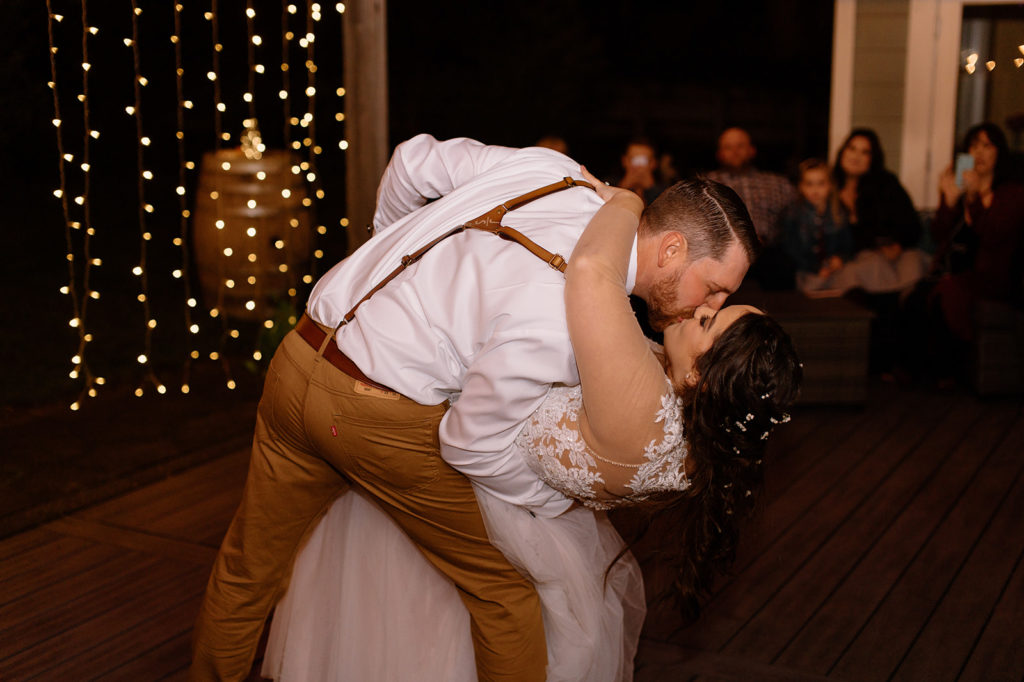 Sydney Jai Photography - bride and groom photos, bride and groom first dance, groom dipping bride, bride and groom kissing
