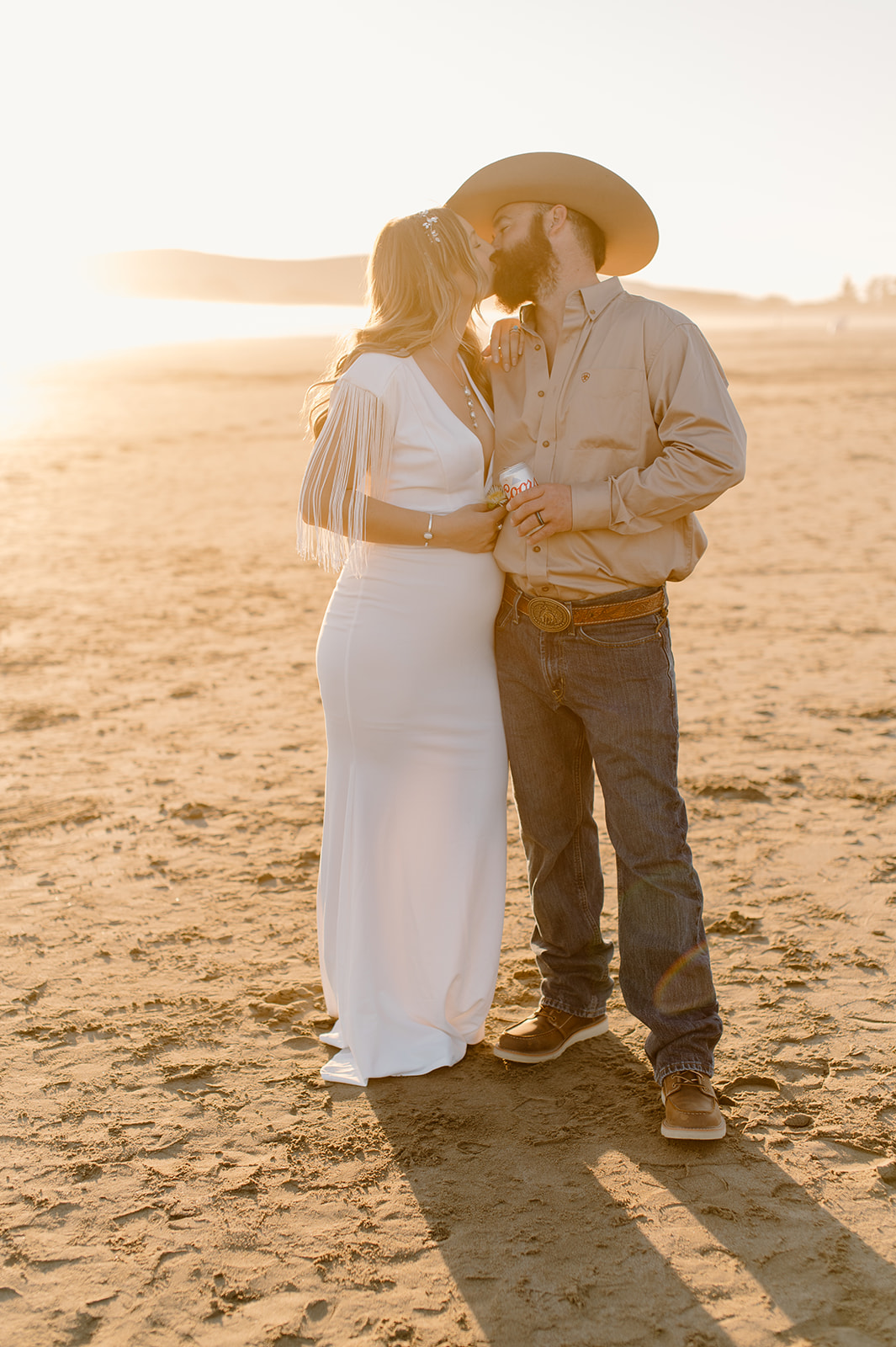 Sydney Jai Photography - western beach elopement, bride and groom on beach