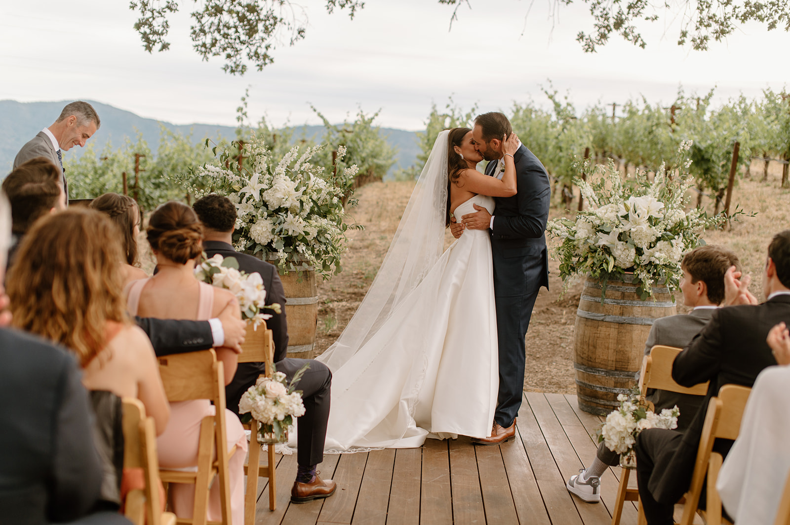 Sydney Jai Photography - Napa Valley Wedding Photographer, wedding ceremony, bride and groom first kiss, bride and groom photos
